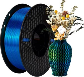 Пластик Kingroon PLA Tri Color Silk 1.75мм NSC021 (1кг, Yellow/Blue/Green) - 1/1