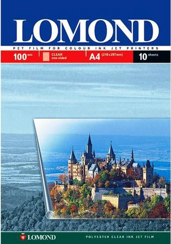 Пленка для печати Lomond Pet Ink Jet Film A4 100мкм 10л (0708411) - 1/1