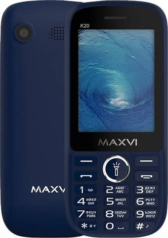 Кнопочный телефон Maxvi K20 (синий) - 1/1