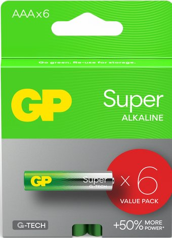 Батарейка GP Super LR03/24AETA21-2GVPSBV6 - 1/1