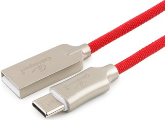 Кабель Cablexpert USB Type-A - USB Type-C CC-P-USBC02R-1M (1 м, красный) - 1/1