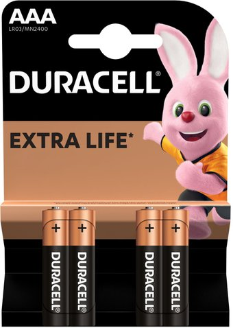 Батарейка DURACELL AAA LR03/MN2400 4 шт. LR03-4BL - 1/1
