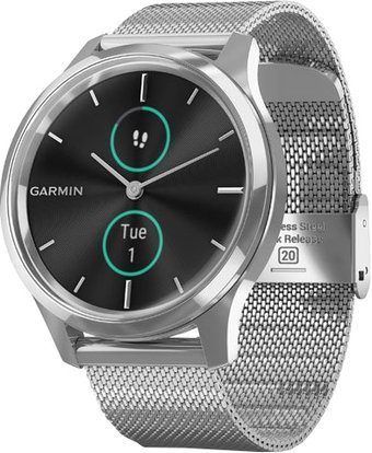 Гибридные умные часы Garmin Vivomove Luxe (серебристый) - 1/1