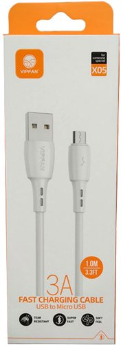 Кабель Vipfan X05 USB Type-A -microUSB (1 м, белый) - 1/1