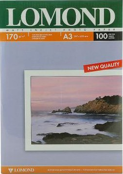 Фотобумага Lomond Матовая двухстороняя А3 170 г/кв.м. 100 листов (0102012) - 1/1