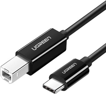 Кабель Ugreen US241 80811 USB Type-B - USB Type-C (1 м, черный) - 1/1