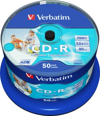 CD-R диск Verbatim 700Mb 52x 43438 (50 шт.) - 1/1