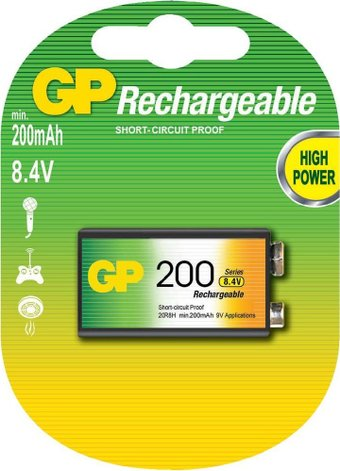 Аккумулятор GP 9V 200mAh - 1/1