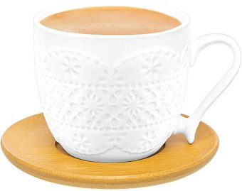 Чашка с блюдцем Elan Gallery Кружево 540520 - 1/1