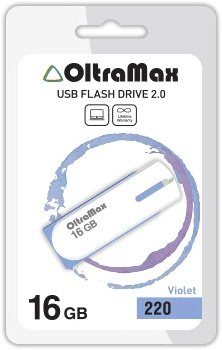 USB Flash OltraMax 220 16GB (фиолетовый) [OM-16GB-220-Violet] - 1/1