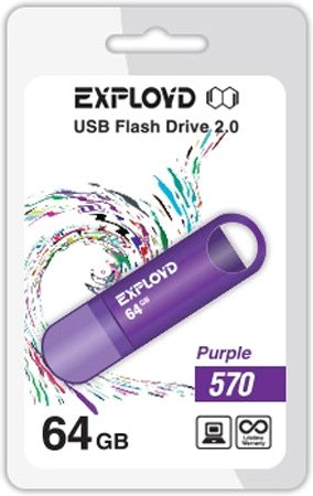 USB Flash Exployd 570 64GB (фиолетовый) [EX-64GB-570-Purple] - 1/1