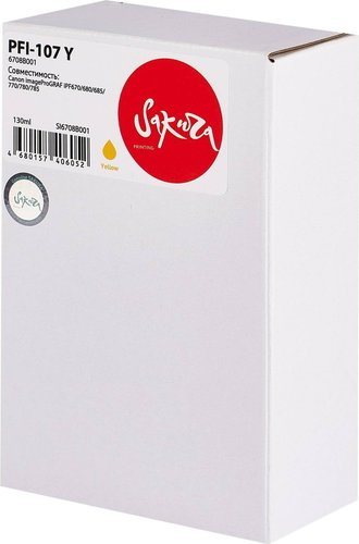 Картридж Sakura Printing SI6708B001 (аналог Canon PFI-107 Y) - 1/1