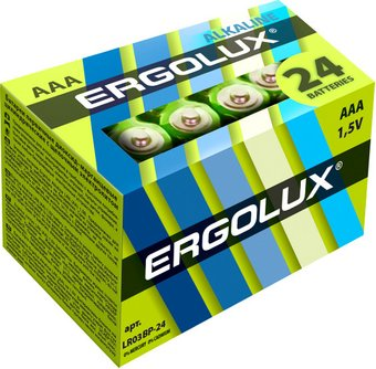 Батарейка Ergolux Alkaline AAA 24 шт. LR03 BP-24 - 1/1