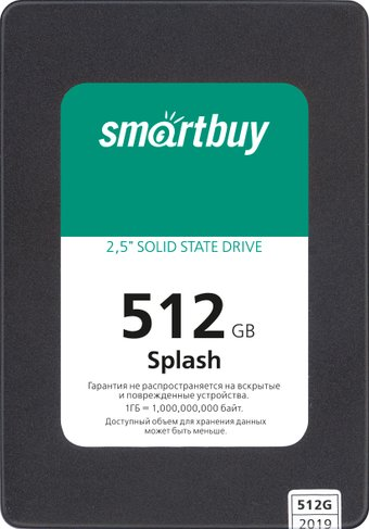 SSD SmartBuy Splash 2019 512GB SBSSD-512GT-MX902-25S3 - 1/1