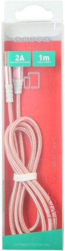 Кабель Omega Computer OUFBB3TYPECBOXRG 1 м (розовый) - 1/1