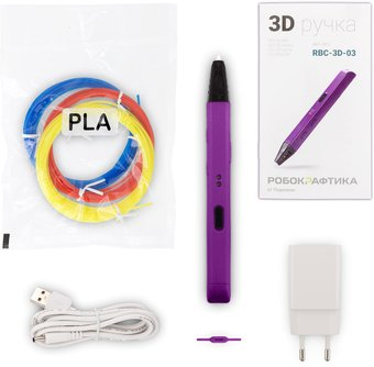 3D-ручка Поделкин Робокрафтика RBC-3D-03 (фиолетовый) - 1/1