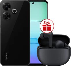 Смартфон Xiaomi Redmi 13 8GB/256GB с NFC международная версия (полуночный черный) и наушники Xiaomi Redmi Buds 4 Active (черный) по акции - 1/1