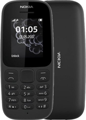 Кнопочный телефон Nokia 105 Dual SIM (2017) (черный) - 1/1