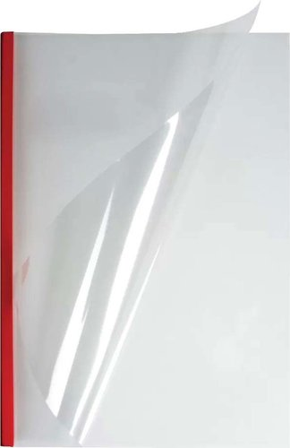 Пластиковая обложка для переплета OPUS Metalbind O.Easy Cover A4 10 мм EASYCOVERA4DC10CZE30 (30 шт, прозрачный/красный) - 1/1