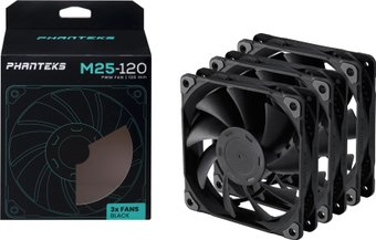 Комплект вентиляторов для корпуса Phanteks M25-120 PH-F120M25_PWM_BBK01_3P - 1/1