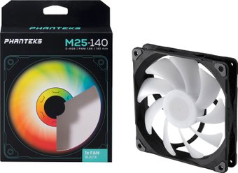 Вентилятор для корпуса Phanteks M25-140 D-RGB PH-F140M25_DRGB_PWM_BK01 - 1/1
