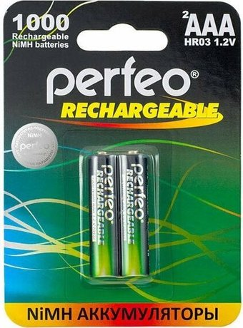 Аккумулятор Perfeo АAA1000mAh/2BL 2 шт - 1/1