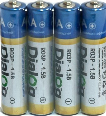 Батарейка Dialog AAA 4 шт. [R03P-4S] - 1/1