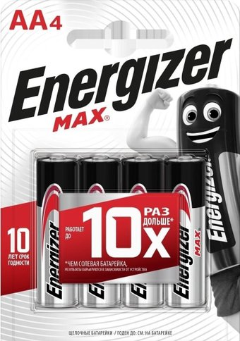 Батарейка Energizer MAX E91 LR6/AA BP4/48 4 шт - 1/1