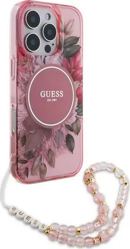 Чехол для телефона Guess PC/TPU Flowers (MagSafe) для iPhone 16 Pro GUHMP16LHFWBRCESP - 1/1