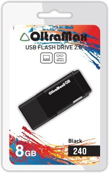USB Flash OltraMax 240 8GB (черный) [OM-8GB-240-Black] - 1/1