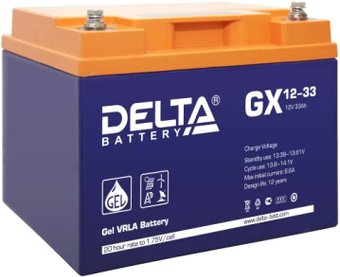 Аккумулятор для ИБП Delta GX 12-33 (12В/33 А·ч) - 1/1