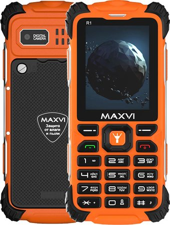 Кнопочный телефон Maxvi R1 (оранжевый) - 1/1