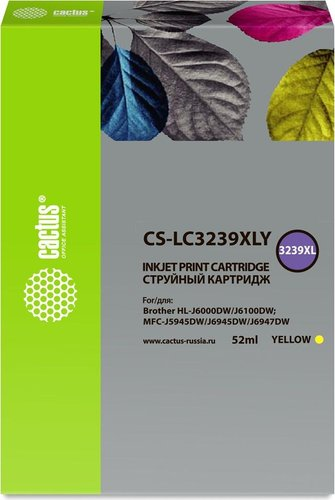 Картридж CACTUS CS-LC3239XLY (аналог Brother LC3239XLY) - 1/1
