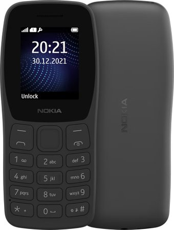 Кнопочный телефон Nokia 105+ (2022) Dual SIM (черный) - 1/1