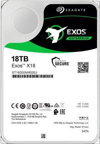 Жесткий диск Seagate Exos X18 18TB ST18000NM000J - 1/1