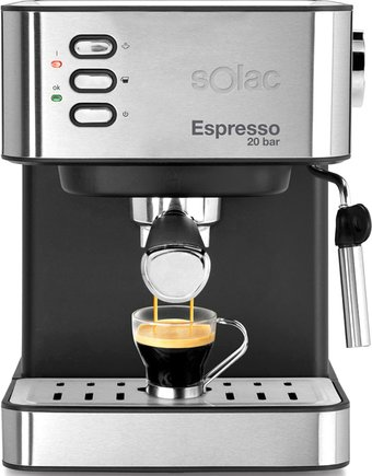 Рожковая кофеварка Solac Espresso 20 Bar (нержавеющая сталь) - 1/1
