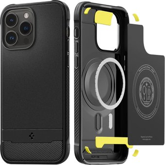 Чехол для телефона Spigen Rugged Armor MagFit iPhone 14 Pro Max ACS04812 (matte black) - 1/1