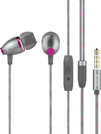 Наушники Celebrat C3 (серый/розовый) - 1/1