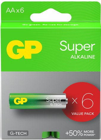 Батарейка GP Super LR6/15AETA21-2GVPSBV6 - 1/1