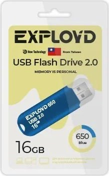 USB Flash Exployd 650 16GB (синий) - 1/1