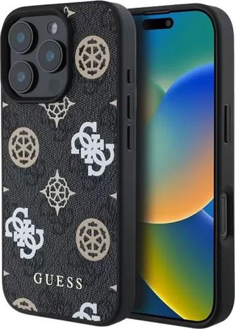 Чехол для телефона Guess PU 4G Colored Peony (MagSafe) для iPhone 16 Pro GUHMP16LP4PWPK - 1/1