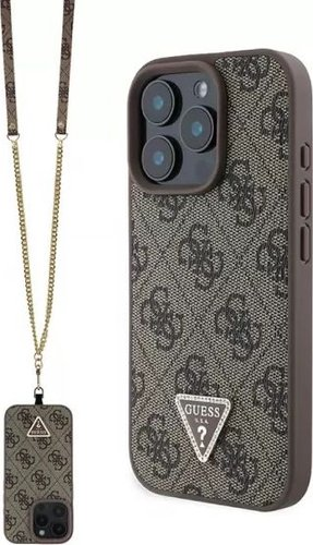 Чехол для телефона Guess Crossbody PU 4G Triangle Diamond logo для iPhone 16 Pro Max GUHCP16XP4TDSCPW - 1/1