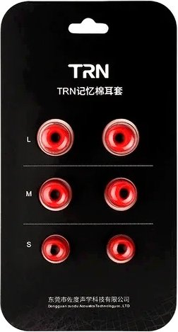 Амбушюры для наушников TRN Memory Foam (3 пары, красный) - 1/1