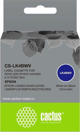 Картридж CACTUS CS-LK4BWV (аналог Epson LK4BWV) - 1/1