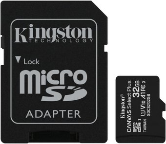 Карта памяти Kingston Canvas Select Plus microSDHC 32GB (с адаптером) - 1/1