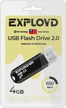 USB Flash Exployd 650 4GB (черный) - 1/1