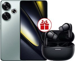 Смартфон POCO F6 12GB/512GB с NFC международная версия (зеленый) и Xiaomi Redmi Buds 5 Pro (черный) по акции - 1/1