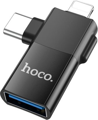 Адаптер Hoco UA17 USB Type-A - USB Type-C/Lightning - 1/1