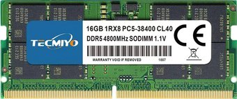 Оперативная память Tecmiyo 16ГБ DDR5 SODIMM 4800 МГц 16GB-DDR5-4800S-G - 1/1