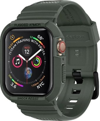 Ремешок Spigen Rugged Armor Pro для Apple Watch (45/44 мм) (темно-зеленый) - 1/1